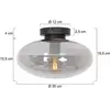 Reflexion Plafondlamp 1-lichts 30cm zwart/smoke - Modern - Steinhauer