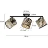 Mexlite - Spot - Bambus - Naturel Noir - Bambou Métal - Spot En