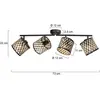 Mexlite - Spot - Bambus - Naturel Noir - Bambou Métal - Spot En