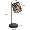 Mexlite - lampe de table - Bambus - naturel noir - bambou métal -