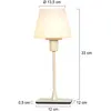 Steinhauer Lampe à poser Ancilla, couleur crème, hauteur 33 cm, métal,...