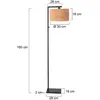 Steinhauer - Lampadaire - Stang - Naturel Noir - Métal Textile -