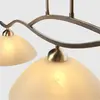 Steinhauer Suspension Anthea, à 3 lampes, bronze, métal, verre, E27
