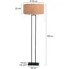 Steinhauer - Lampadaire - Stang - Naturel Noir - Métal Textile -