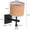 Steinhauer Applique murale Stang, noir/marron Lampe de lecture LED Hau...