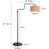 Steinhauer - Lampadaire - Bloeba - Naturel Noir - Métal Textile -