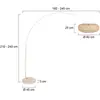 Steinhauer - lampadaire - Sparkled Light - beige naturel - bambou