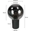 Steinhauer - lampe de table - Bloeba - noir - verre métal - Ø
