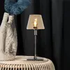 Steinhauer Lampe de table Ancilla marron/ambre, 33 cm, métal, verre, E...
