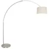 Steinhauer Lampadaire arqué Sparkled Light argenté/boue