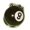Porte clés billes de billard numéroté N°8