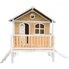 AXI Cabane en bois avec toboggan pour enfant - Stef 100 - Couleur Toboggan Blanc, 100 - Couleur Cabane Marron/Blanc
