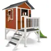 AXI Aire de jeu en bois avec toboggan - Sunny Lodge XL 126 - Couleur Rouge