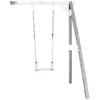 Axi Portique Mural En Bois Gris Blanc 1 Balançoire 160x171x207cm