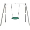 AXI Portique en Bois Gris Blanc avec Balancoire siege Nid Rond