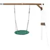 Axi Portique Mural En Bois Blanc Marron Avec Balancoire Siege Nid Rond