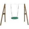 Axi Portique en Bois Marron Blanc avec Balancoire siege Nid Rond