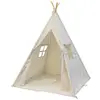 Sunny Tipi avec plancher en coton, crème, 120x120 cm