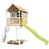 AXI HOUSE Pragma Classic Romy Maisonnette, Marron/Blanc - Toboggan Vert Citron