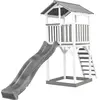 Axi Structure De Jeu Beach Tower Blanc Gris Avec Toboggan Gris