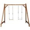 AXI Portique double brun Axi 2 balancoires 160x254x207cm