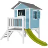 AXI Maisonnette Lodge XL en bois Bleue toboggan Vert