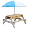Axi - Table de pique-nique à sable et eau et parasol Marron et blanc