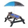 Table pique-nique sable et eau Axi Nick Anthracite/gris/bleue