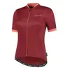 Maillot manches courtes velo rogelli essential   femme   bordeaux corail