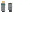 Bandridge Blue Flat High Speed HDMI 270 Angle Cable with Ethernet - Câble HDMI avec Ethernet - HDMI mâle pour HDMI mâle - 2 m - connecteur à 270°, plat