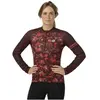 Maillot Agu Abstract Flower manche longue grenat rose femme - M
