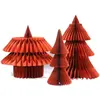 Arbre de Noël en papier d'abeille, naturel, couleur marron, 210 cm