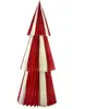 Arbre de Noël en papier d'abeille, naturel   Rouge et blanc   210 cm