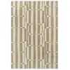 Tapis à motif galet rayé caramel