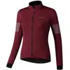 Maillot Shimano Kaede Wind manche longue grenat femme - XL