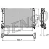 Radiateur, refroidissement du moteur DRM09163 Denso DRM09163