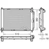 DENSO Radiateur moteur pour RENAULT: Twingo, Wind (Ref: DRM23104)