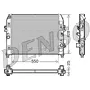 Radiateur, refroidissement du moteur DENSO, par ex. pour Mazda