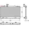 Radiateur, refroidissement du moteur DRM44037 Denso DRM44037