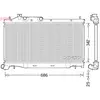 Radiateur, refroidissement moteur DENSO DRM36023
