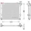 DENSO Radiateur moteur pour HYUNDAI: Santa Fe (Ref: DRM41015)