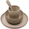 Coffret repas en silicone Natural Shades (4 pièces)
