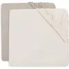 Lot de 2 draps housses en jersey Oatmeal-Sand (60 x 120 cm)