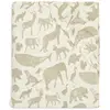 Jollein Drap housse en jersey Animals Olive Green (40 x 80 cm)