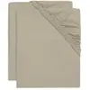 Jollein Lot de 2 draps housses en jersey Olive Green (60 x 120 cm)