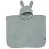 Poncho de Bain enfant 1 à 4 ans Vert Cendré - JOLLEIN - Mixte - 65 x 62 cm - 100% coton - Bébé