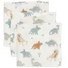 Jollein Lot de 3 mini langes en gaze de coton Roarsome (31 x 31 cm)