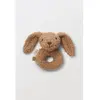 Jollein Hochet bébé - Bunny Riverside - Biscuit - 100% polyester - 13 x 11 x 7 cm