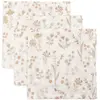 Jollein Lot de 3 mini langes en gaze de coton Bloomy (31 x 31 cm)