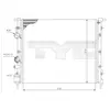 Radiateur, refroidissement du moteur 728-0026 TYC 7280026